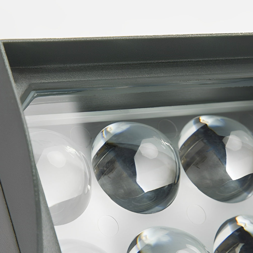 Modern Facade Up/Down Wall Light — Die-Cast Aluminum, Tempered Glass, 24W LED, IP65, Three Color Temperatures