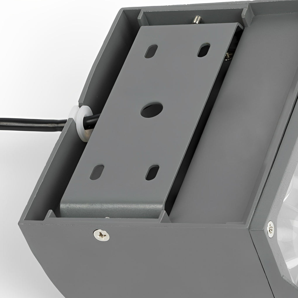 Modern Facade Up/Down Wall Light — Die-Cast Aluminum, Tempered Glass, 24W LED, IP65, Three Color Temperatures