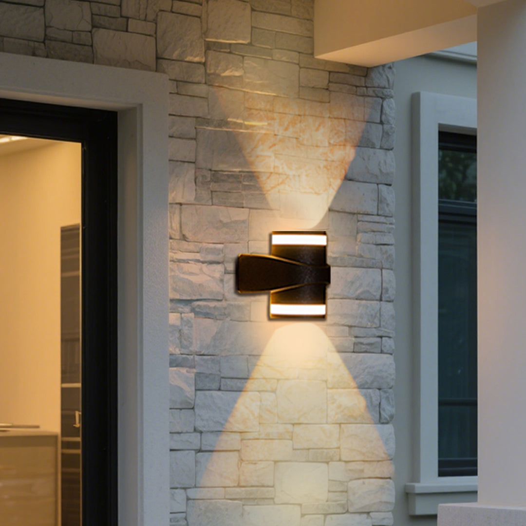 Waterproof LED Modern Black Outdoor Wall Lights