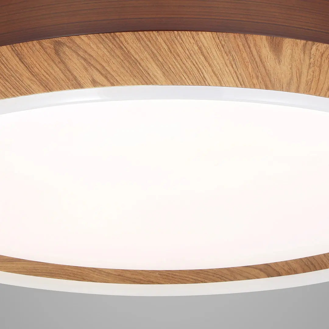 Silent Ceiling Fan with 4 Lights and Walnut Wood Grain Iron Body Luxe