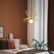Vintage Double Wire Basket Pendant Light — Metal, E26/E27 LED, 18" Diameter, Adjustable 28" Cord, Black or Gold