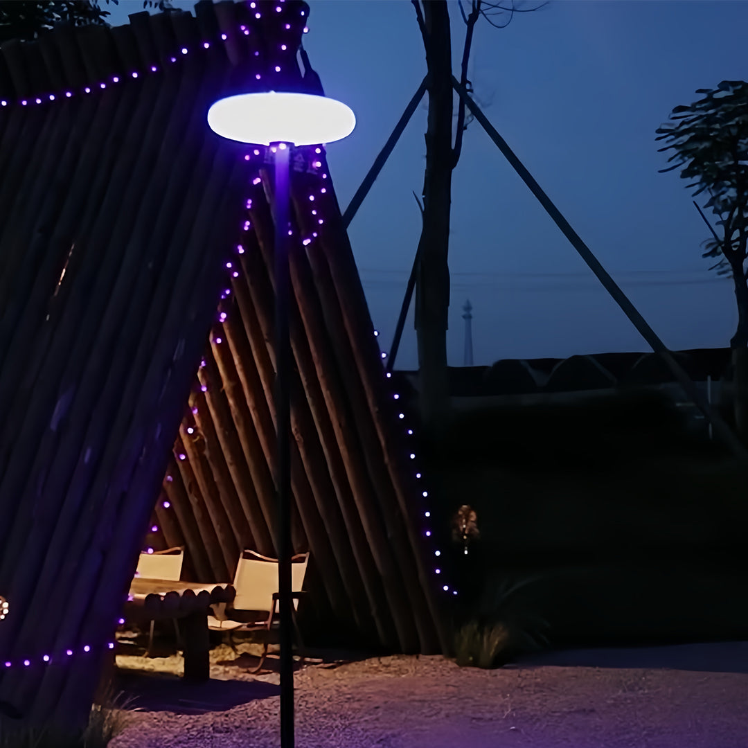 Solar Outdoor Patio Floor Lamp — Aluminum and PE, 360° Diffusion, 8000mAh, IP65, 96cm / 175cm / 214cm