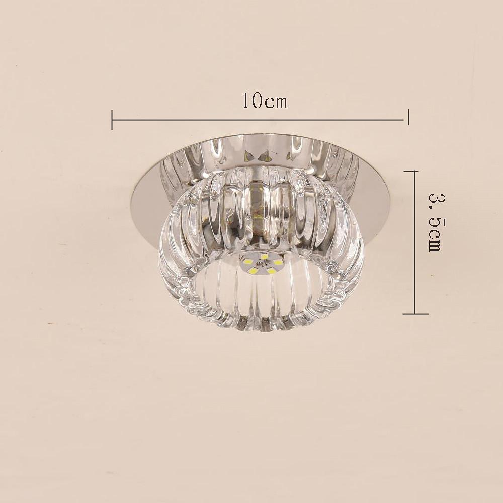 Geometric Crystal Flush-Mount Chandelier — Metal, LED, 7W, RGB + 3000K/6000K
