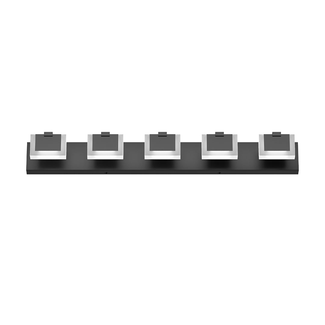 Minimalist Chrome LED Vanity Light — Aluminum, 6000K, 3 to 6-Light, Hardwired