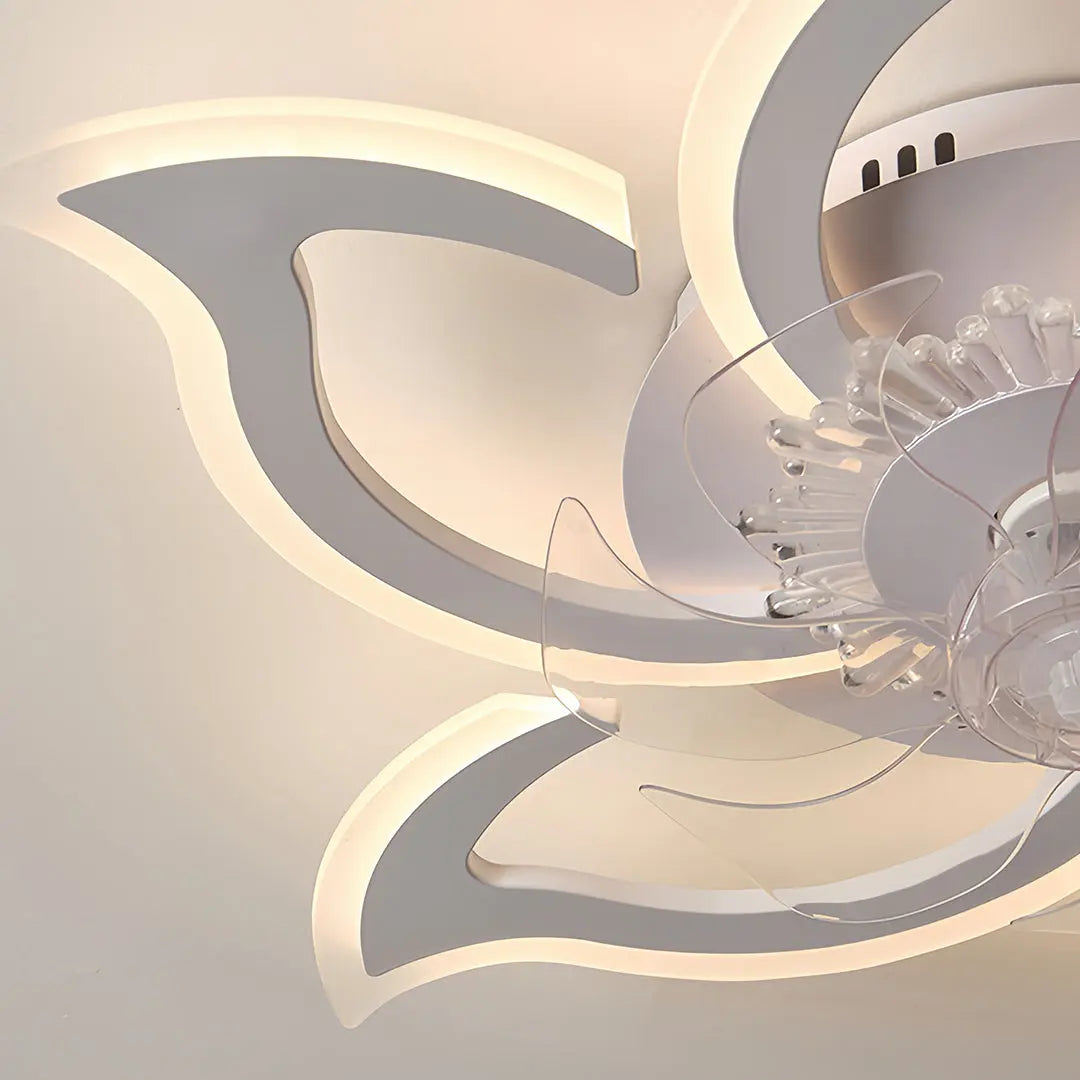 Minimalist Ceiling Light with Integrated Ultra-Quiet Fan Luxe