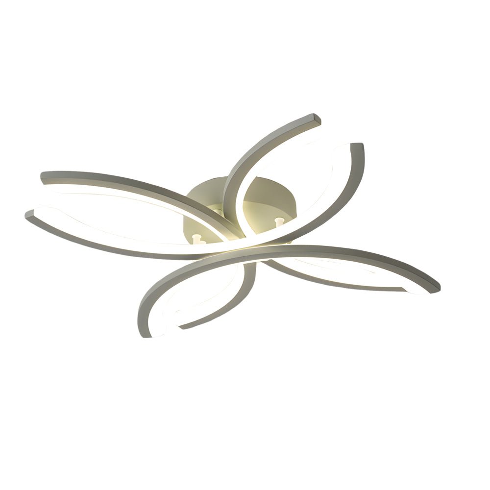 flower shaped led flush mount ceiling light fixture in whitegray for living room