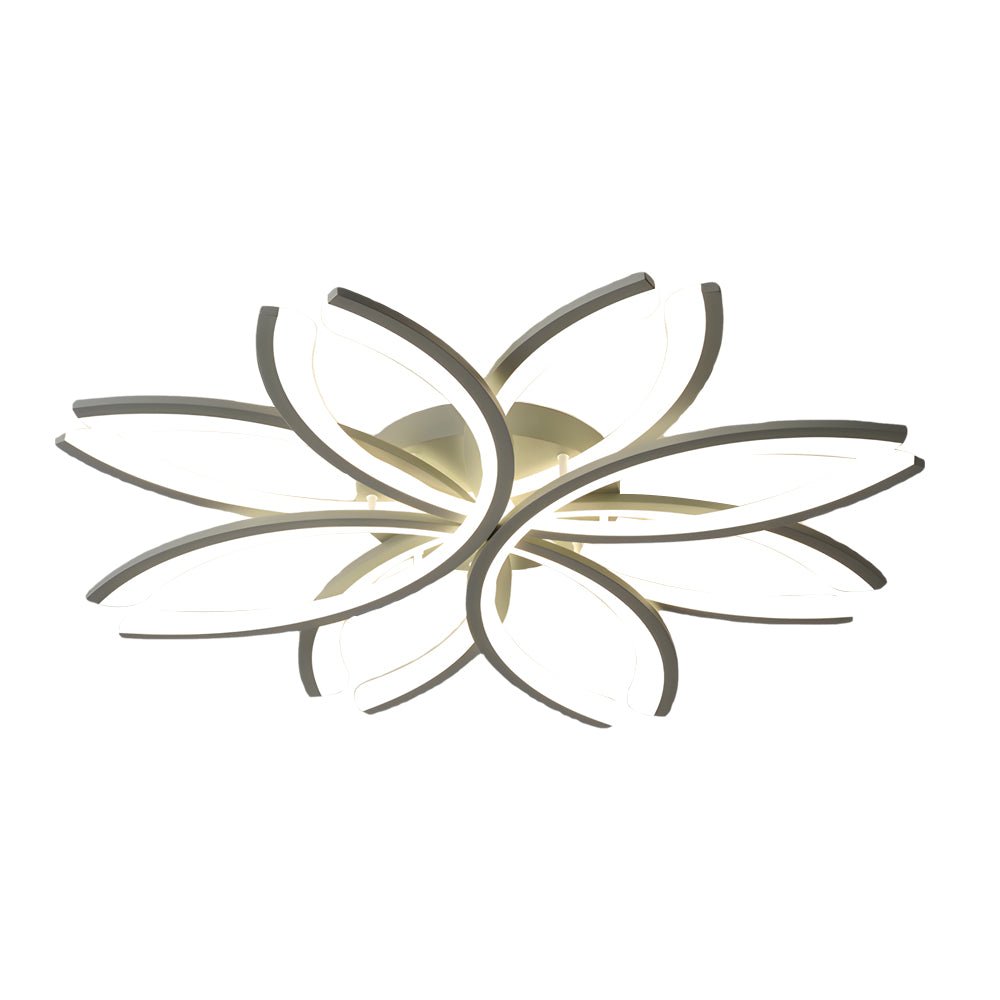 flower shaped led flush mount ceiling light fixture in whitegray for living room