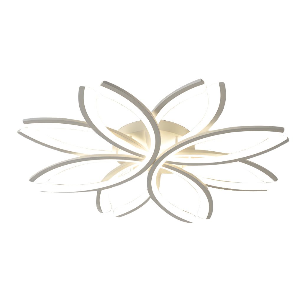 flower shaped led flush mount ceiling light fixture in whitegray for living room
