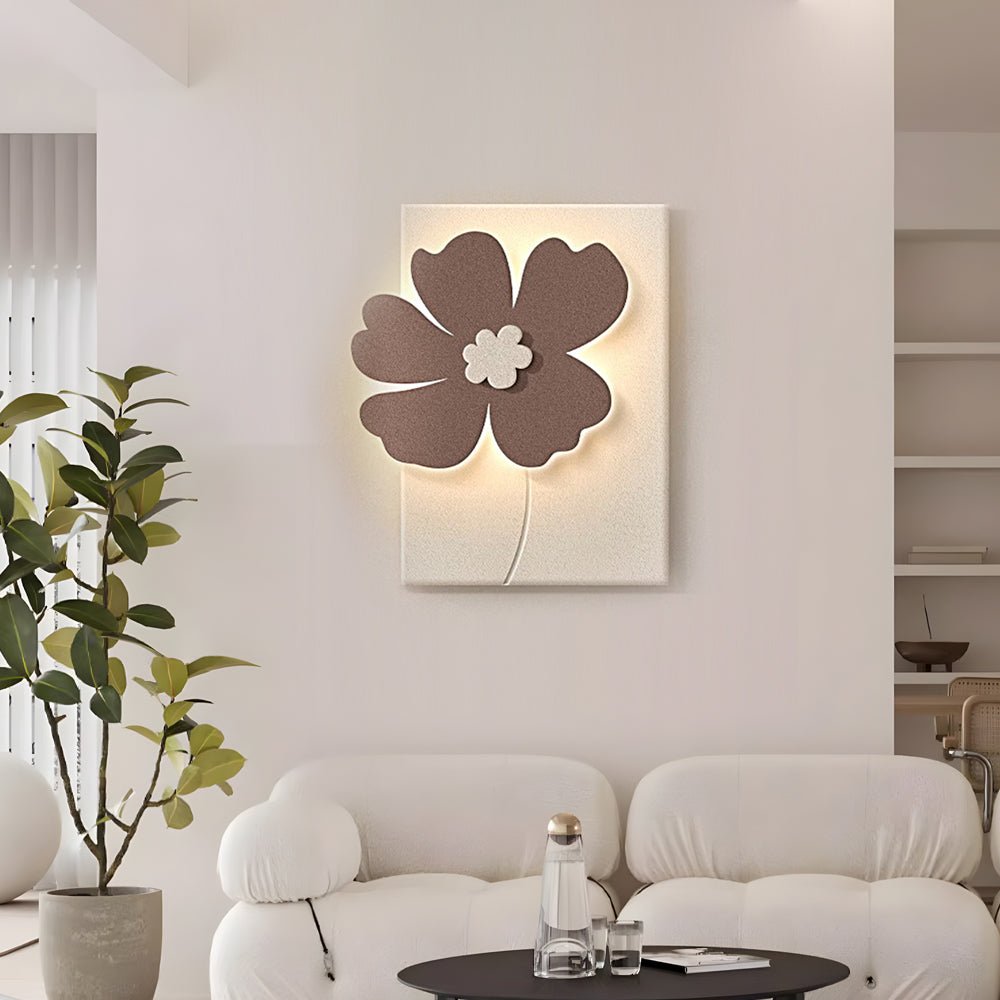 3D Sandstone Flower LED Wall Art — Frameless, USB, Remote Control, 16.1"×19.7" or 19.7"×23.6"