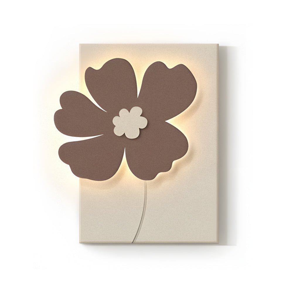 3D Sandstone Flower LED Wall Art — Frameless, USB, Remote Control, 16.1"×19.7" or 19.7"×23.6"