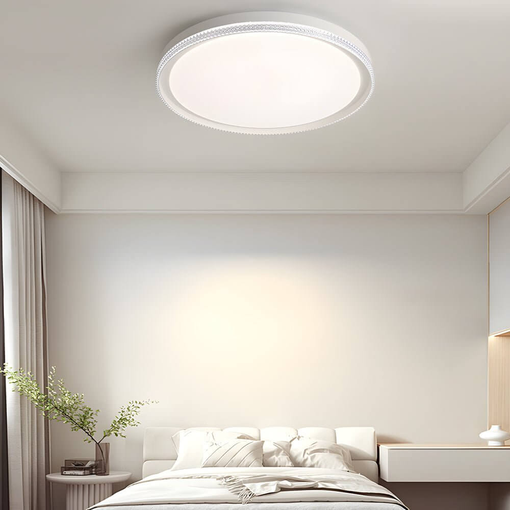 flush ceiling light with white acrylic led design