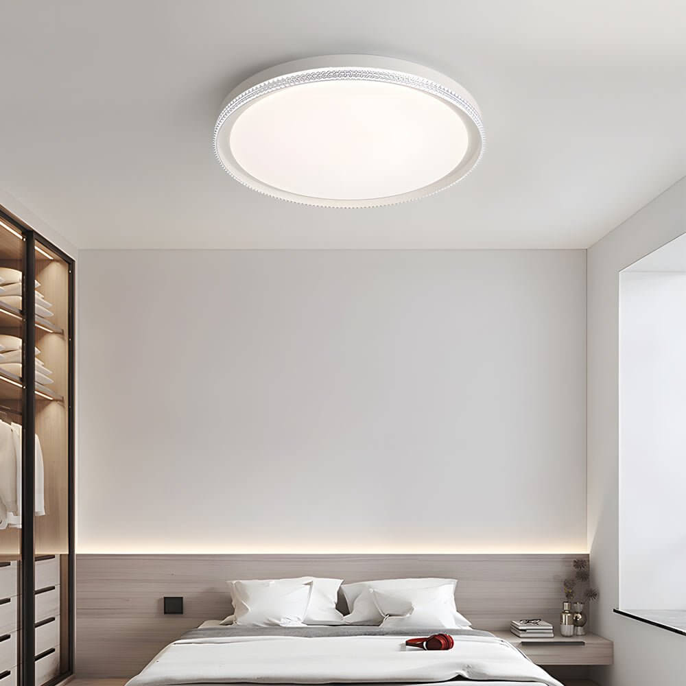 flush ceiling light with white acrylic led design