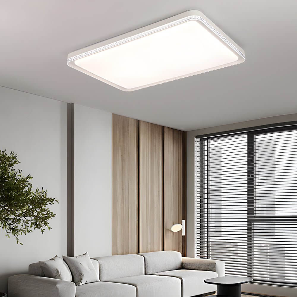flush ceiling light with white acrylic led design
