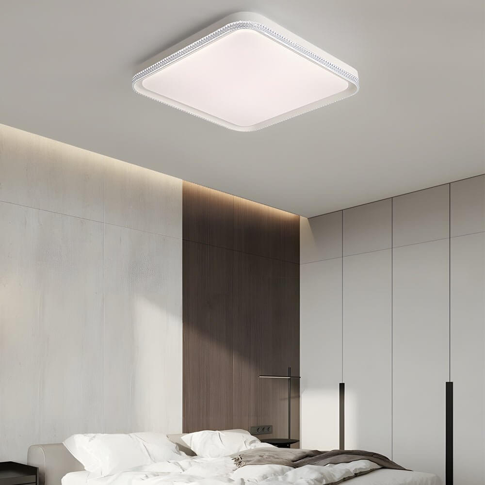 flush ceiling light with white acrylic led design