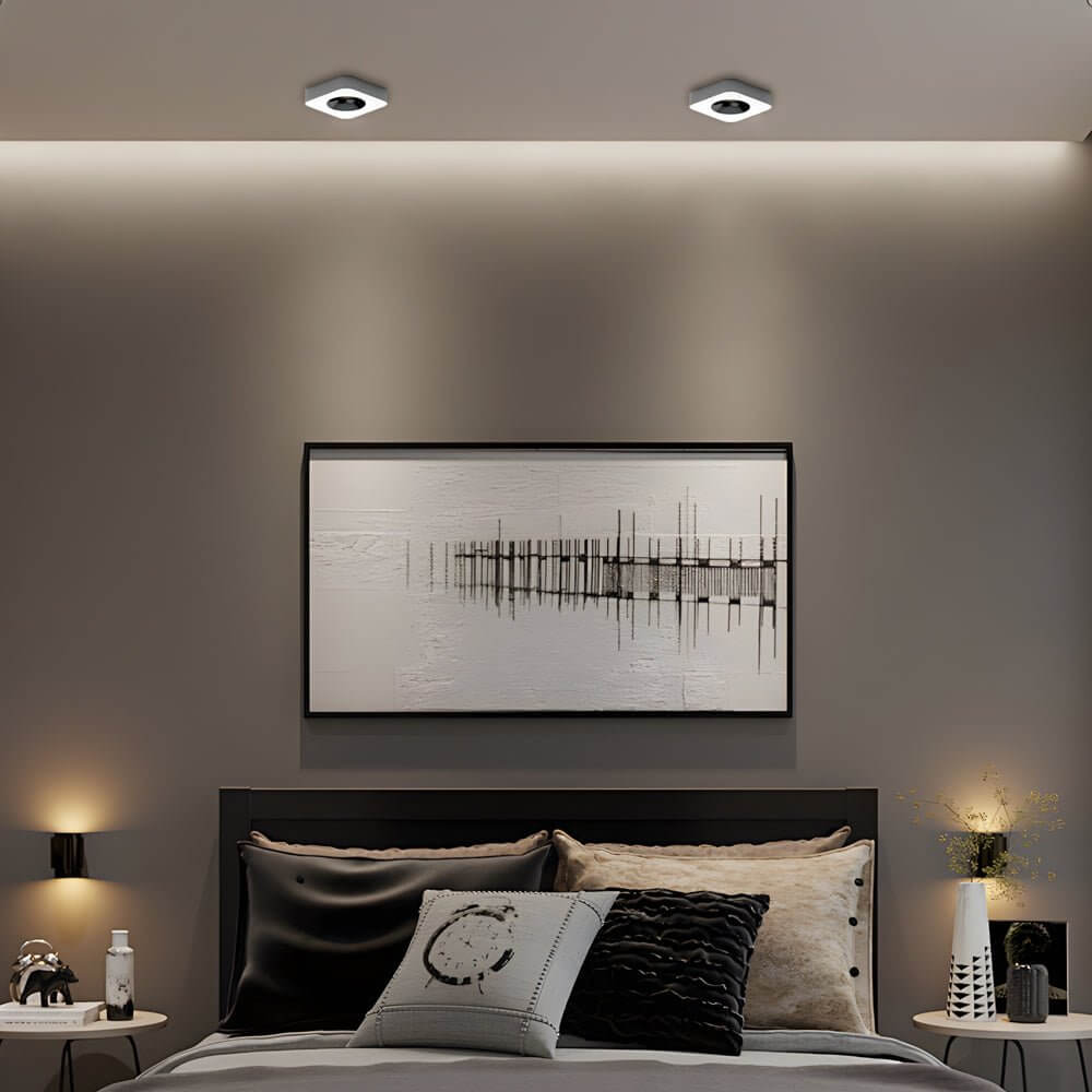 flush mount ceiling light with square led and anti glare design