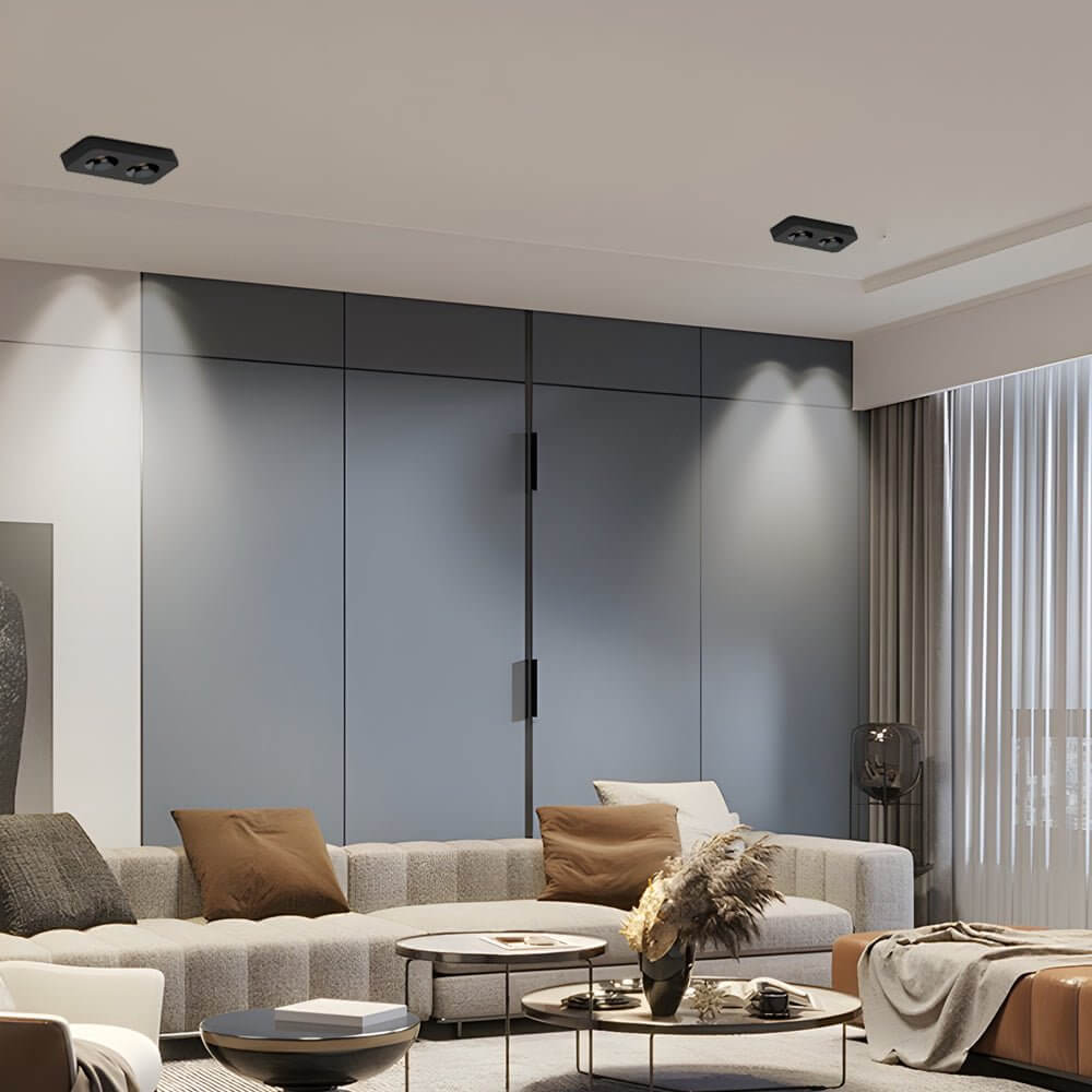 flush mount ceiling light with square led and anti glare design