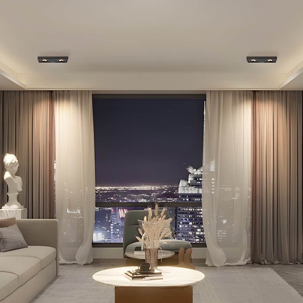 flush mount ceiling light with square led and anti glare design