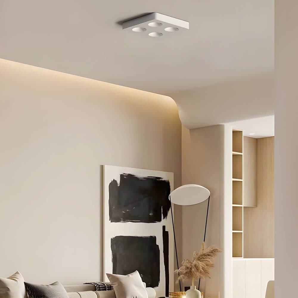 flush mount ceiling light with square led and anti glare design
