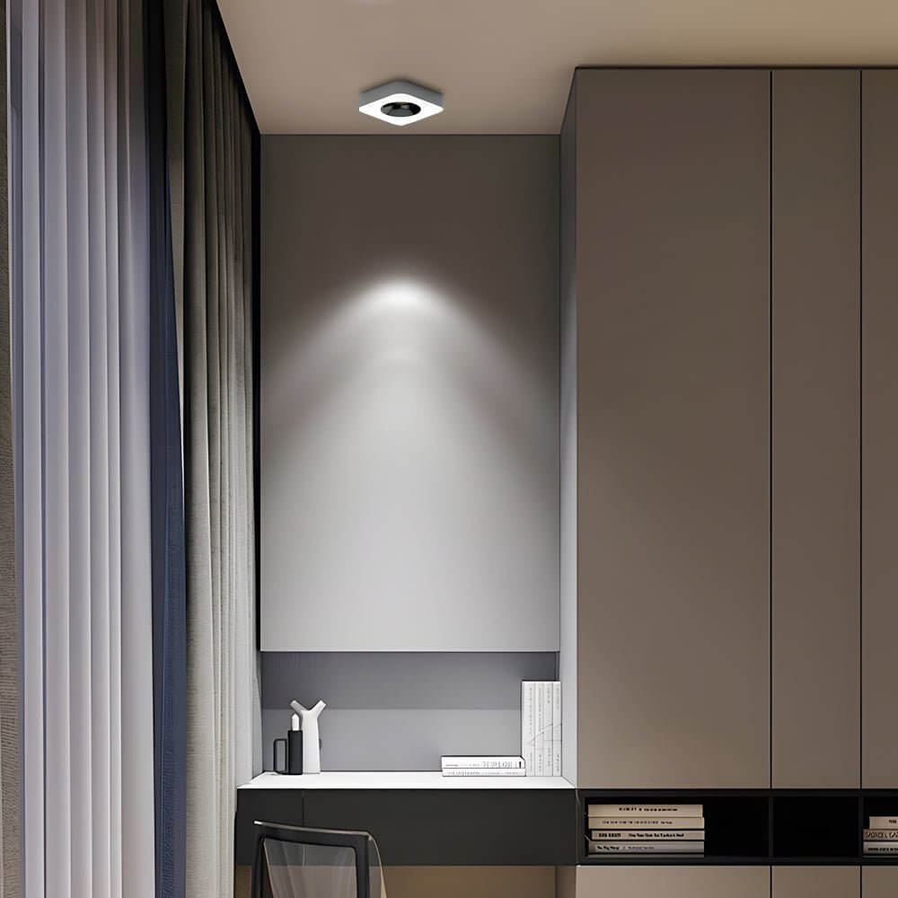 flush mount ceiling light with square led and anti glare design