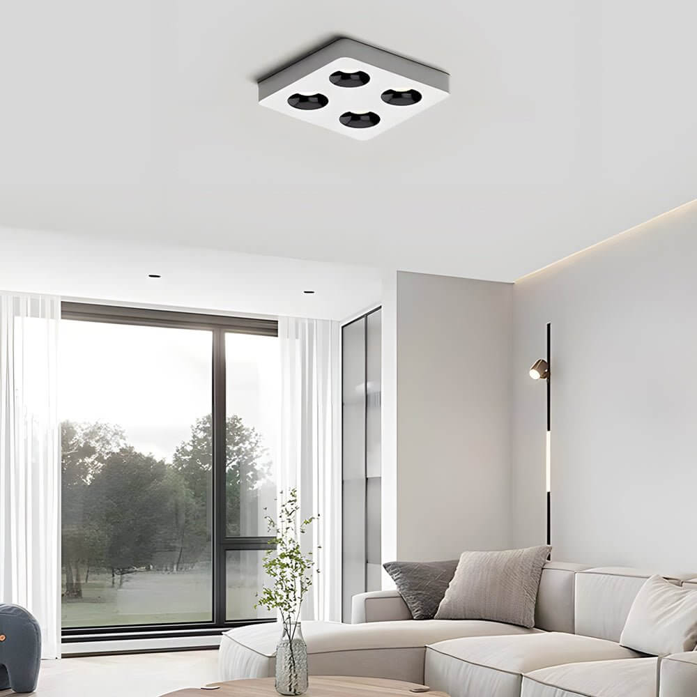 flush mount ceiling light with square led and anti glare design