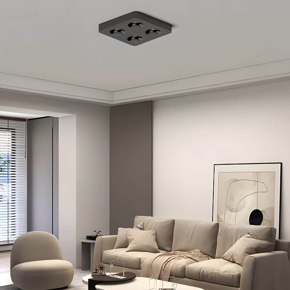 flush mount ceiling light with square led and anti glare design