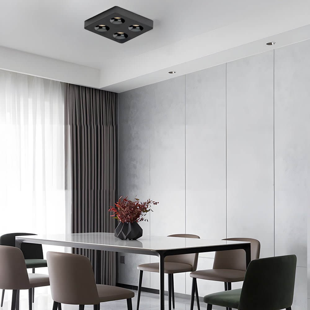 flush mount ceiling light with square led and anti glare design