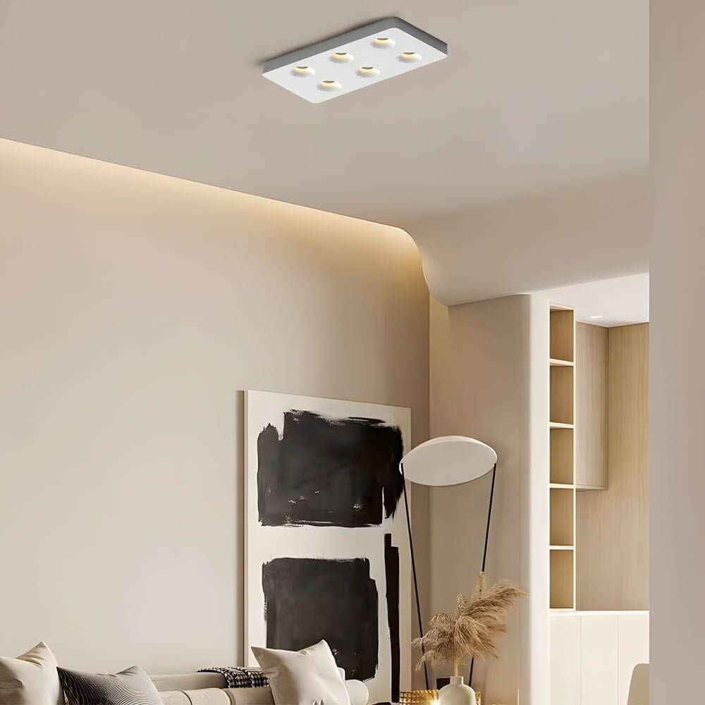 flush mount ceiling light with square led and anti glare design