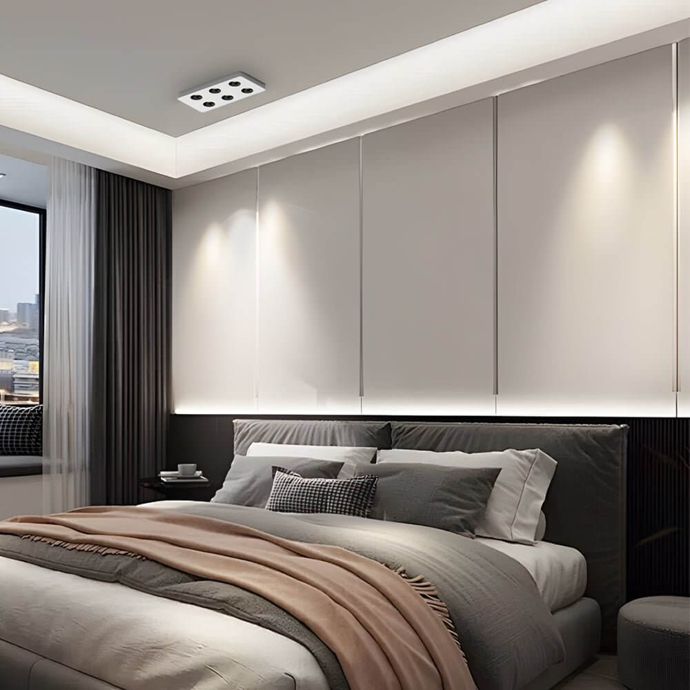 flush mount ceiling light with square led and anti glare design