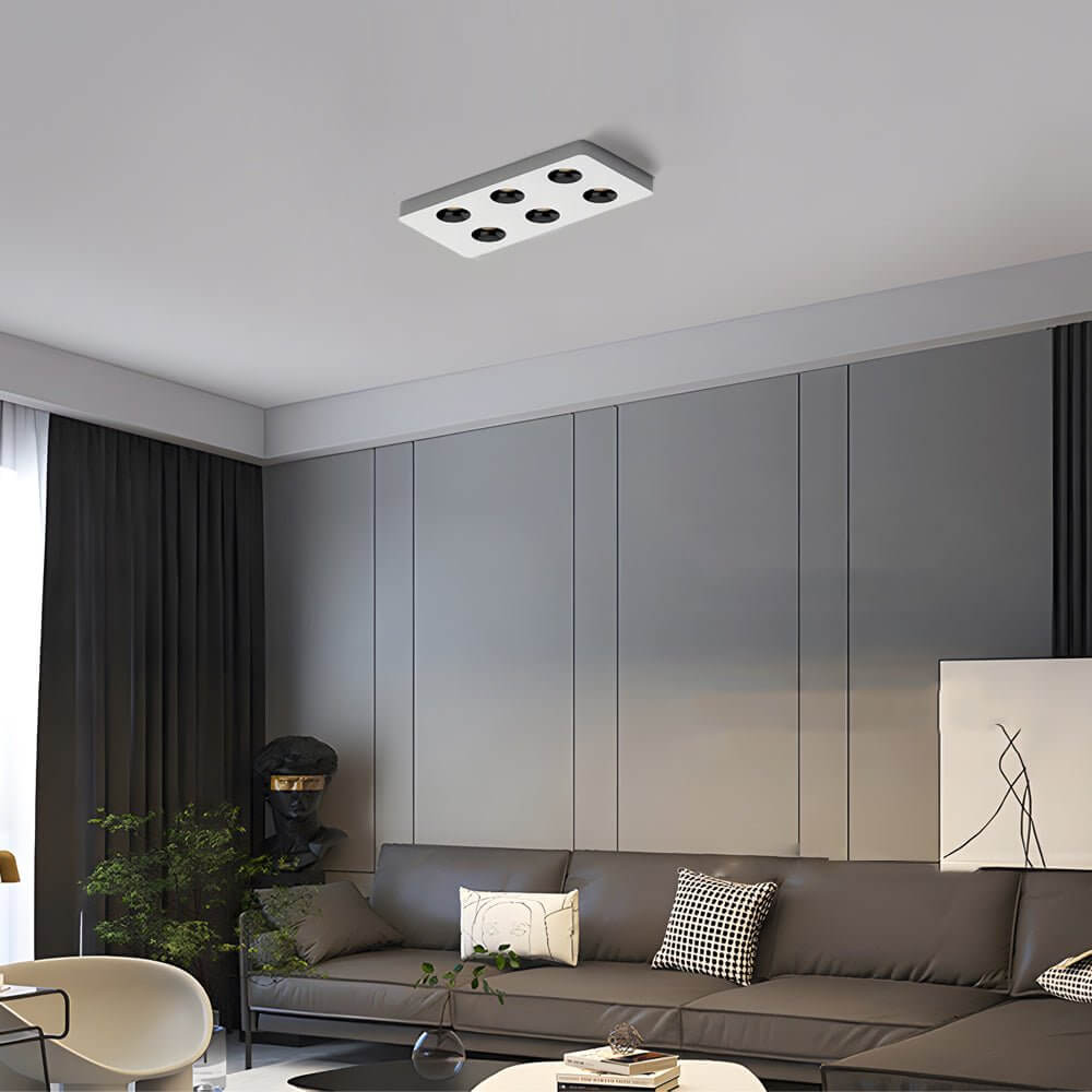 flush mount ceiling light with square led and anti glare design