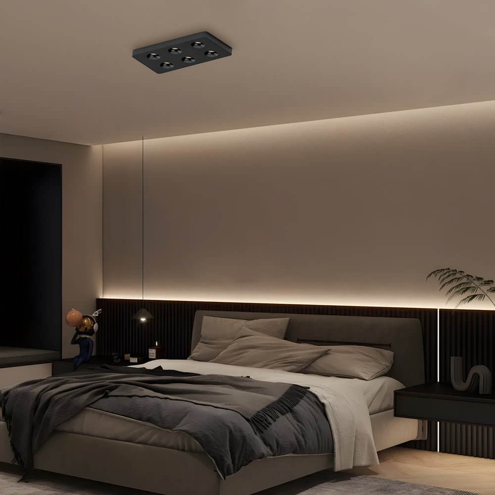 flush mount ceiling light with square led and anti glare design