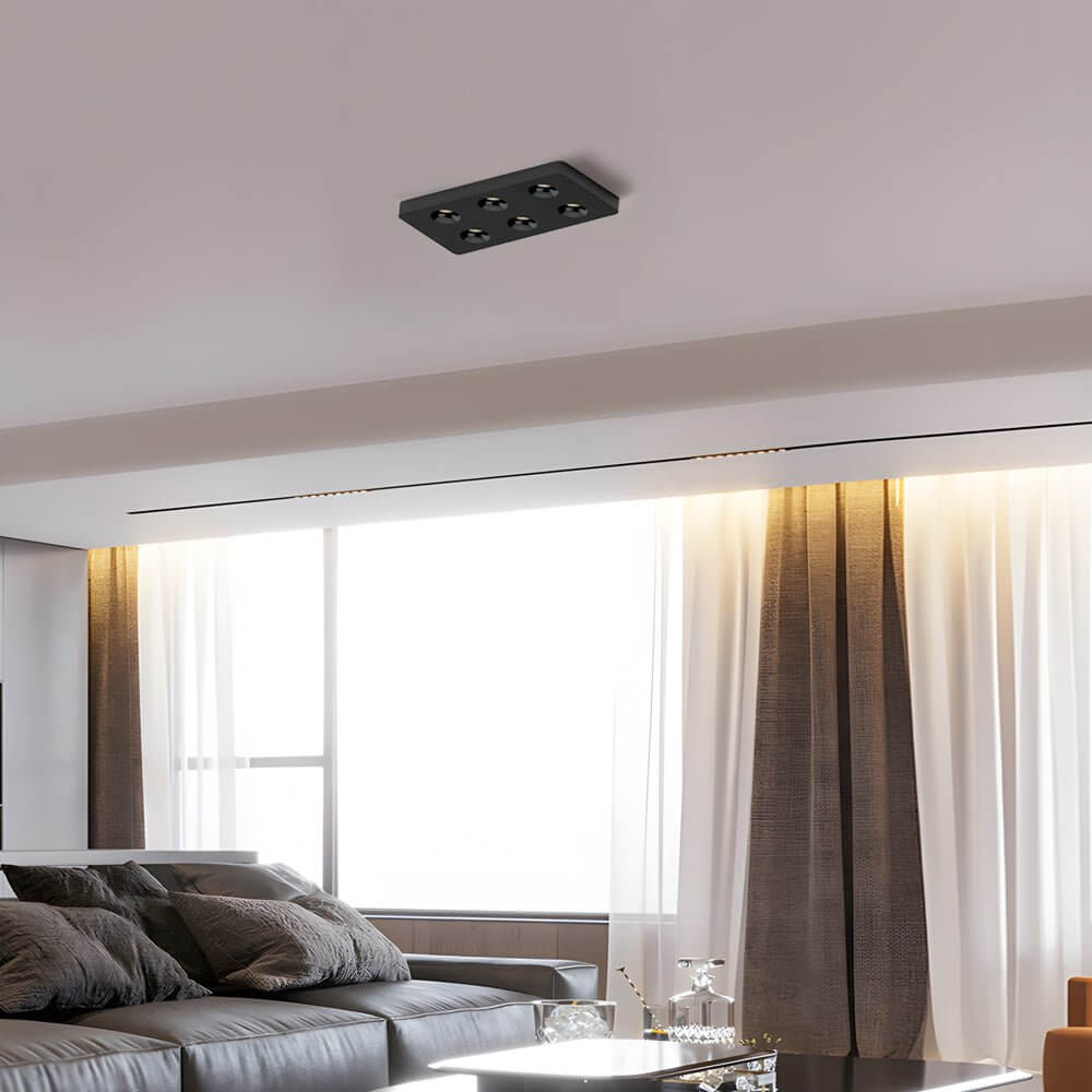 flush mount ceiling light with square led and anti glare design