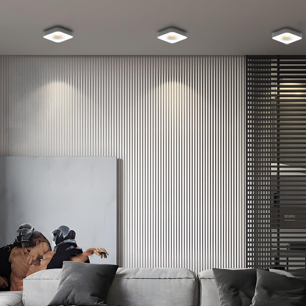 flush mount ceiling light with square led and anti glare design