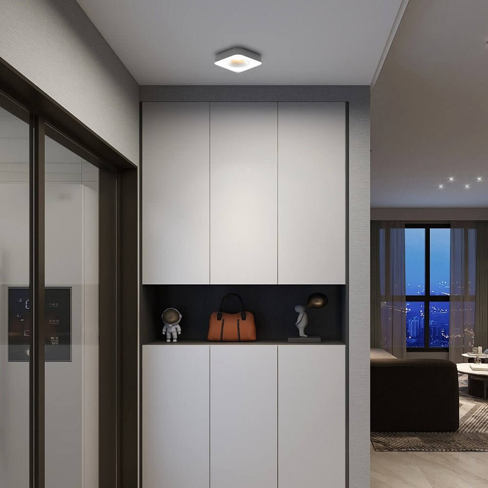 flush mount ceiling light with square led and anti glare design