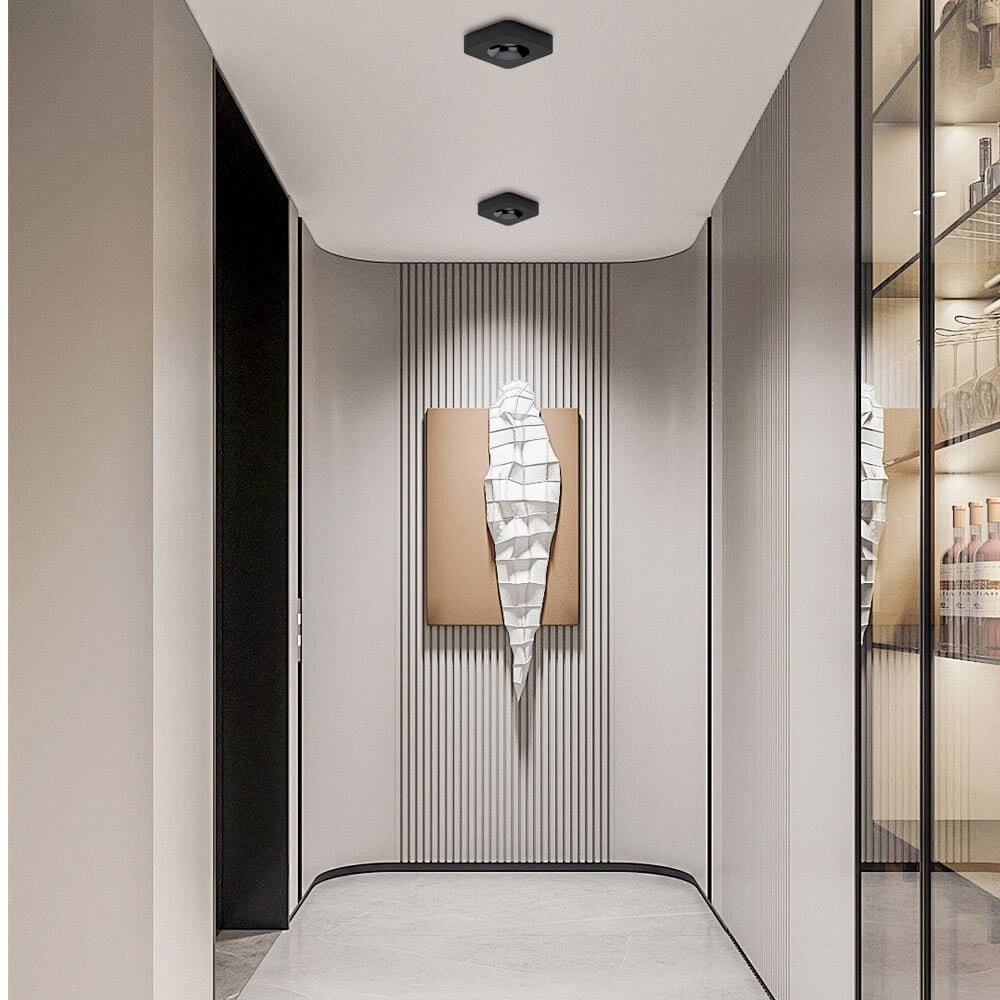 flush mount ceiling light with square led and anti glare design
