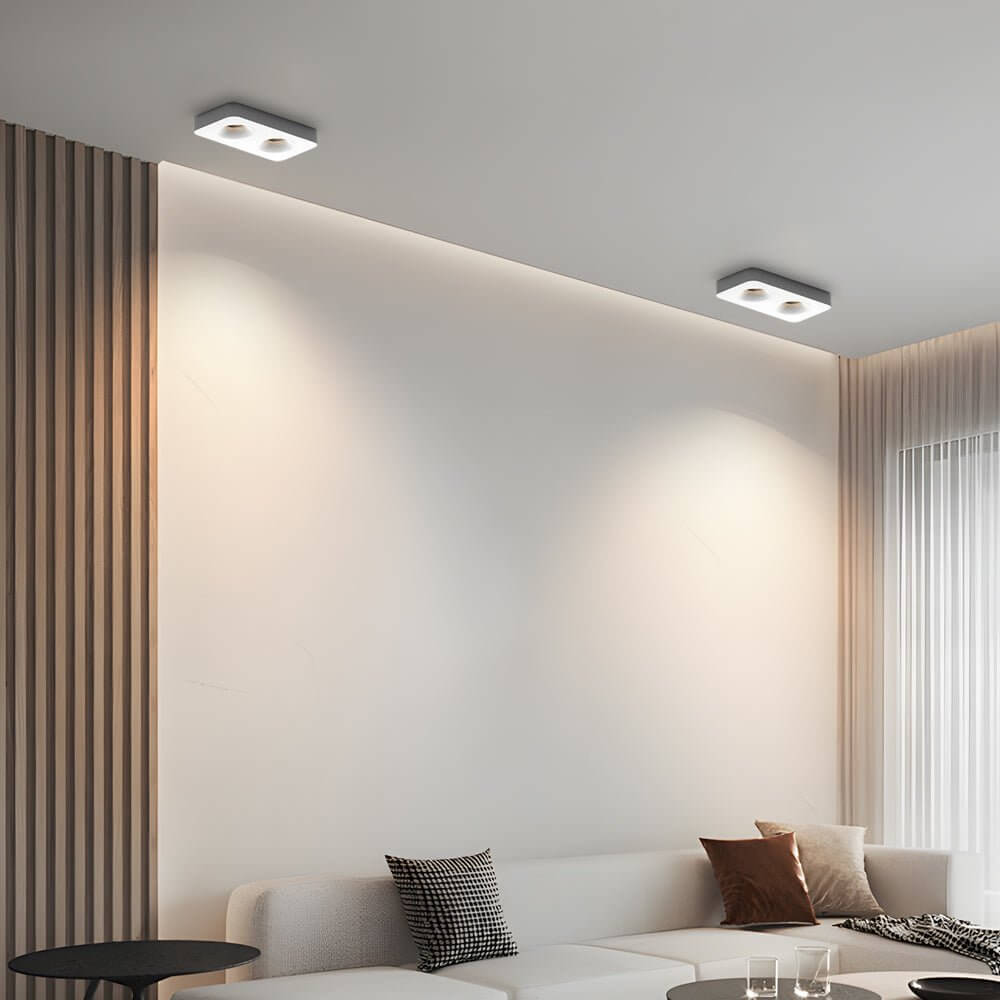 flush mount ceiling light with square led and anti glare design