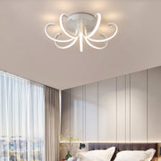 Minimalist LED Flush-Mount Ceiling Light — Silicone Shade, Dimmable 3000K–6000K, Remote Control, 19.7" or 29.5"