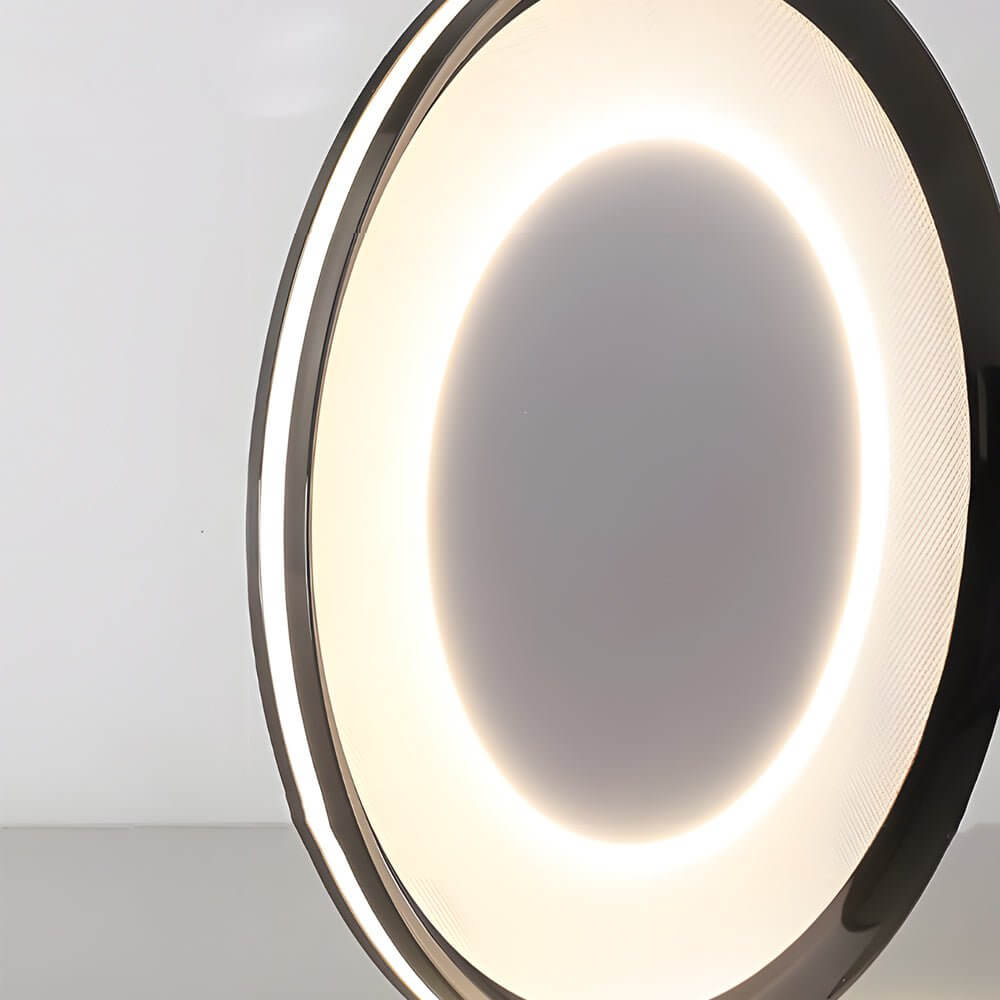 flush mount round black led ceiling light