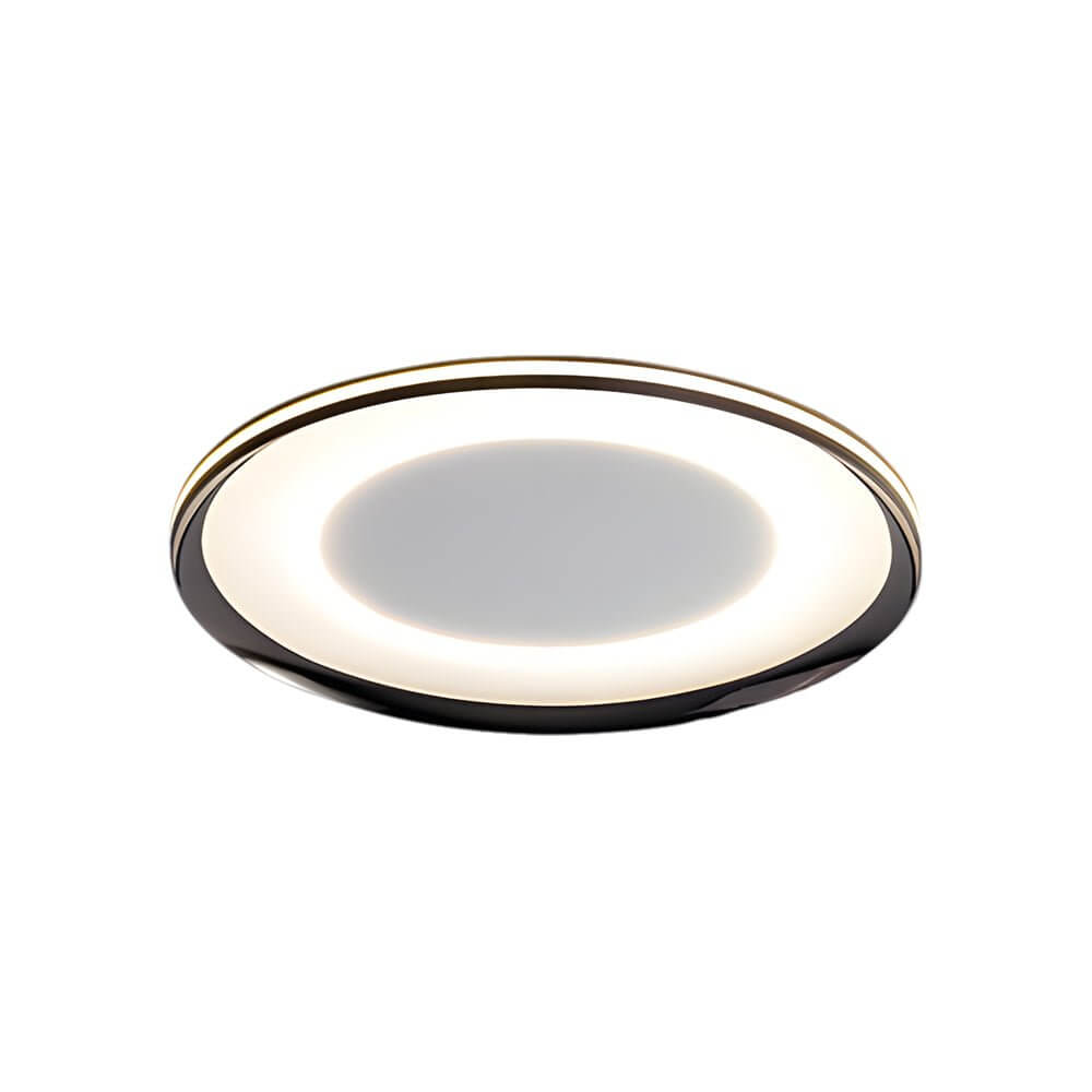 flush mount round black led ceiling light