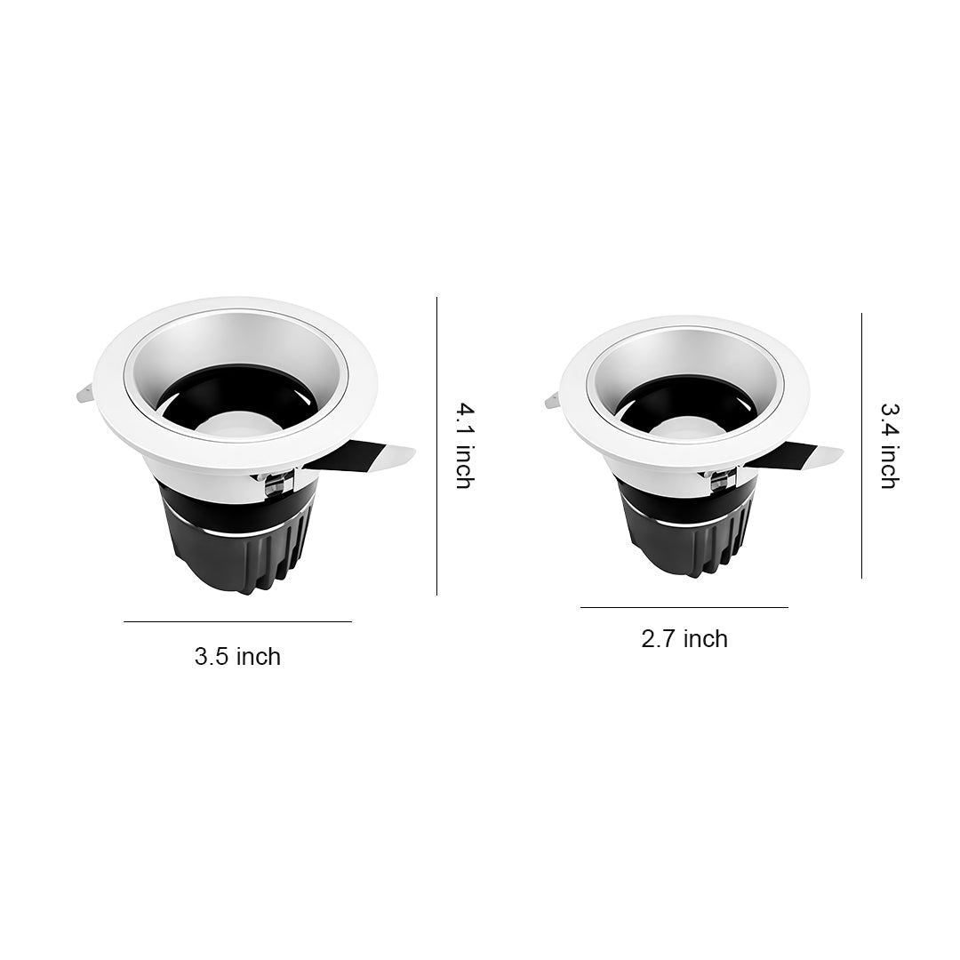 Ultra-Thin Anti-Glare Recessed Spotlight — Aluminum, Wall Washer, LED, 5W / 7W / 12W, 3000K / 4000K / 6000K, Ra90, White