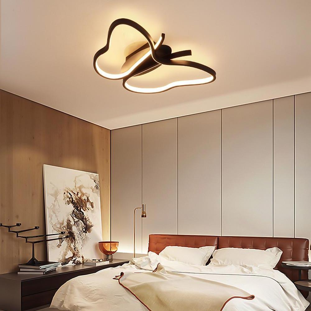 Butterfly LED Flush-Mount Ceiling Light — Metal and PVC, 30W, 3000K / 6000K, 20" × 14"