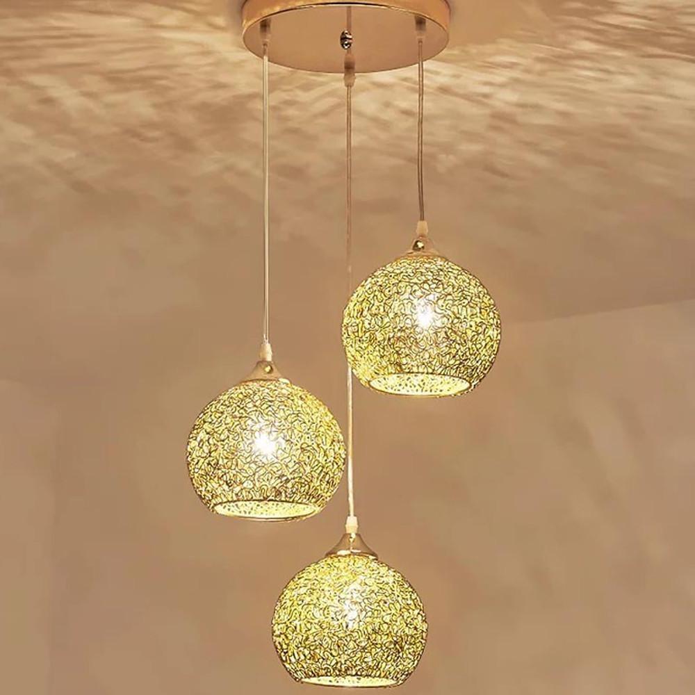 Cluster Metal Bar Multi-Light Pendant — Semi-Transparent, Painted Finish, Adjustable 39" Cord, LED 3000K