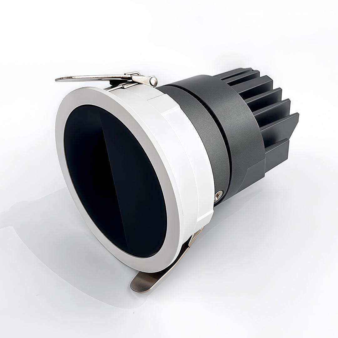 Adjustable Anti-Glare Recessed Spotlight — Aluminum & Acrylic, LED, 7W–20W, 3000K / 4000K / 6000K, 30° Adjustable, Ra90