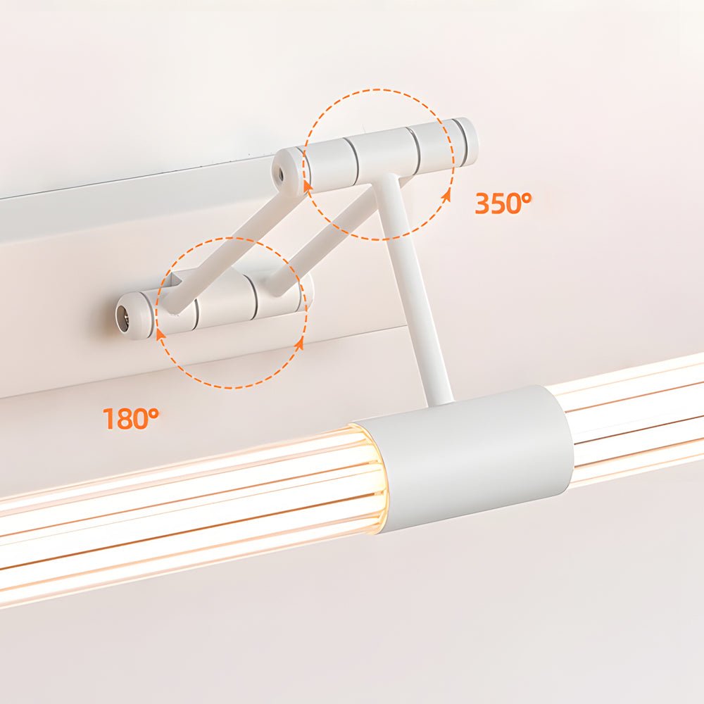 Adjustable 360° Dual Swing-Arm LED Vanity Light Bar — Iron, Aluminum & Acrylic, 4000K Neutral White, 14W–22W