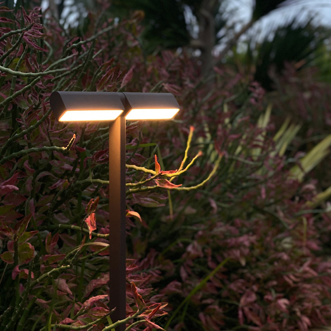 Dual-Head Adjustable Aluminum LED Path Light — 10W, IP65 Weatherproof, 19.8" or 27.7", 2700K–3999K