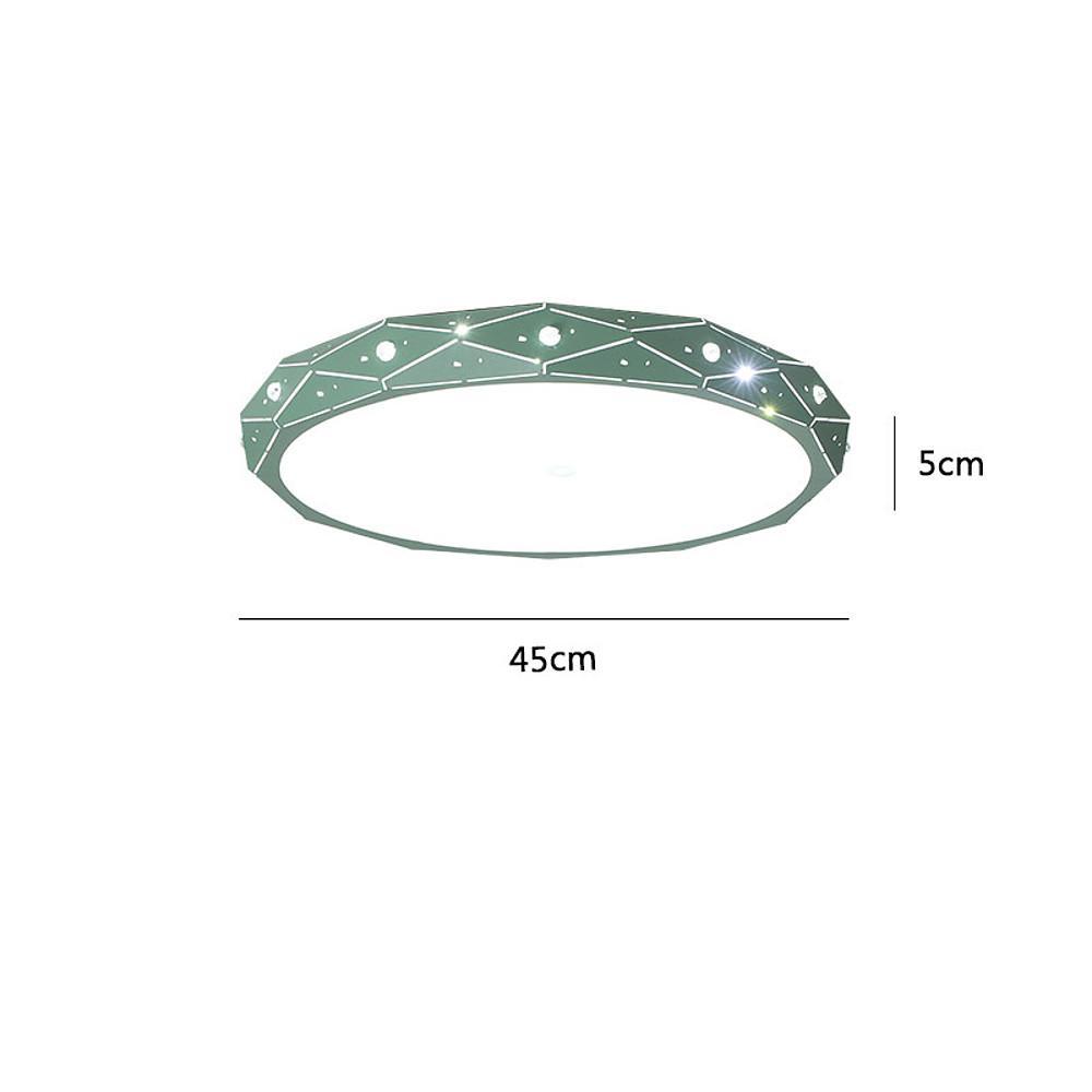 Circular Drum Flush-Mount LED Ceiling Light — Acrylic, Dimmable, Remote Control, 3000K/6500K, 18" or 22"