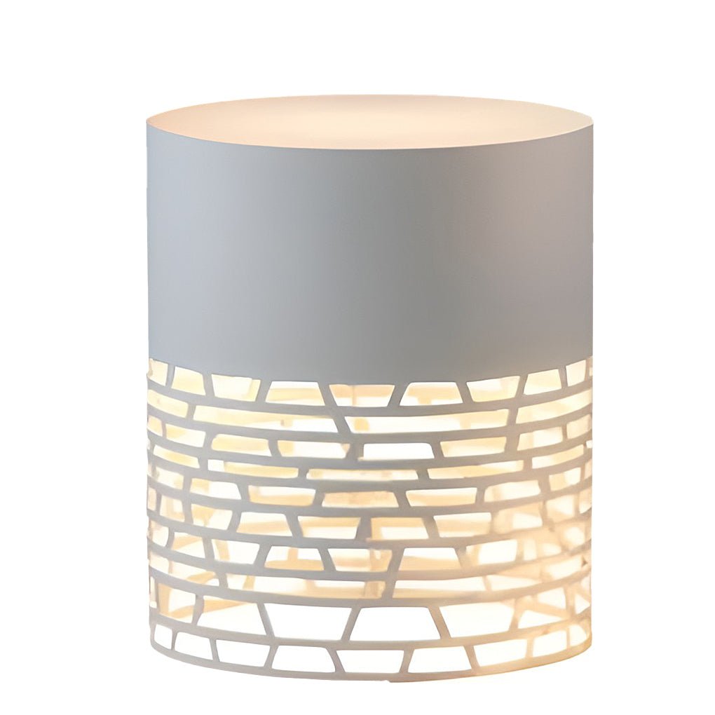 freestanding outdoor garden lighting stylish hollow mesh led cylinder light
