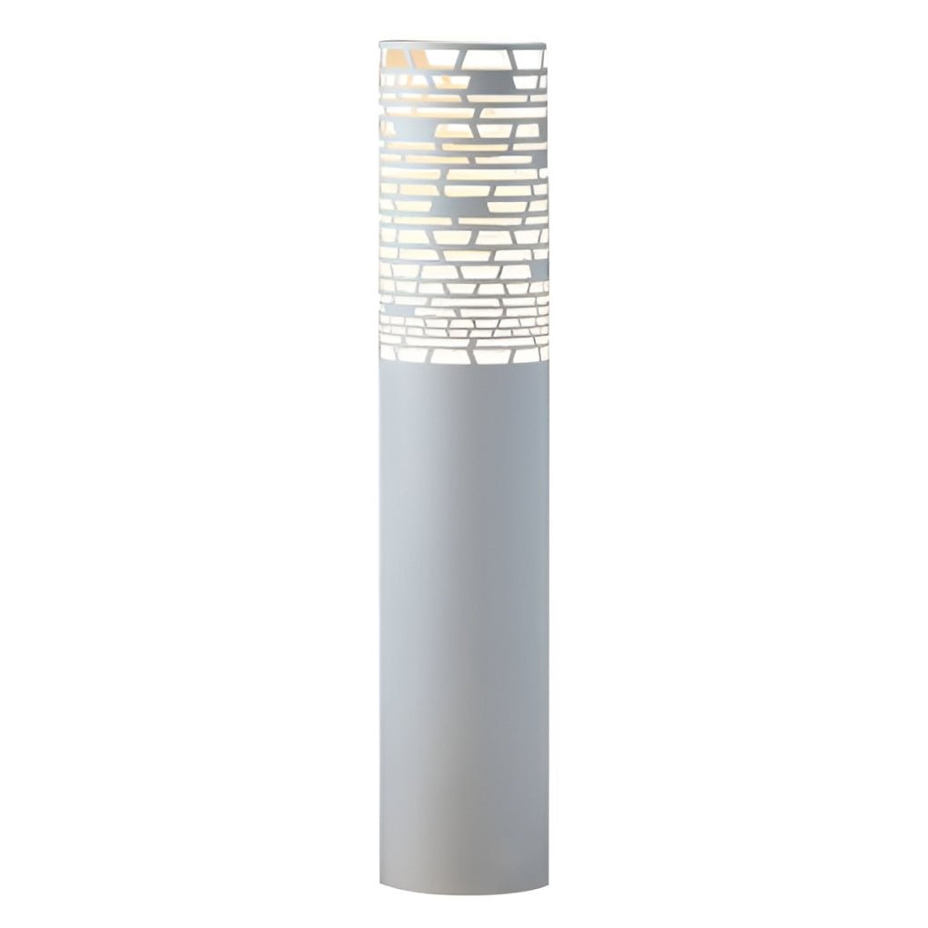freestanding outdoor garden lighting stylish hollow mesh led cylinder light