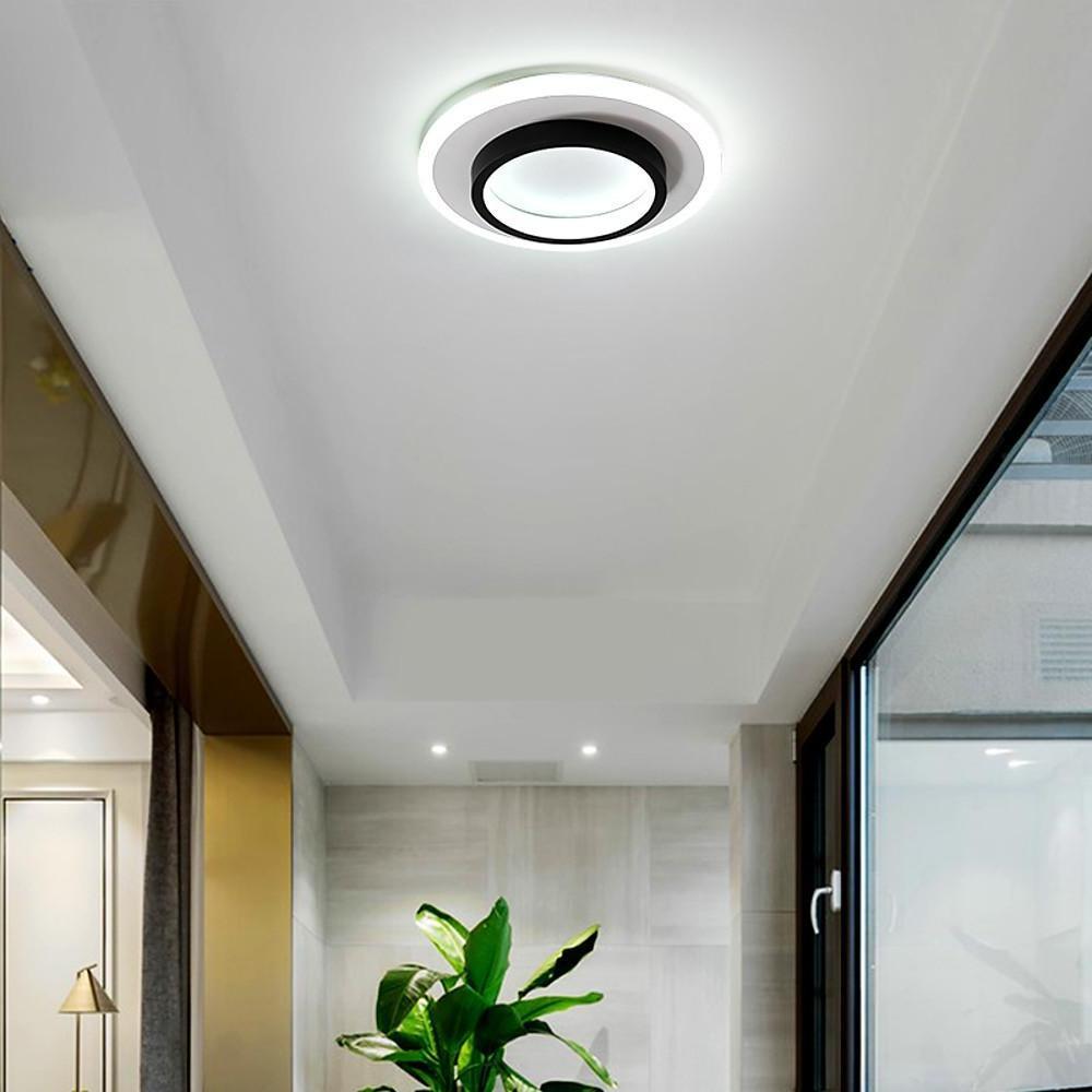 Three-Circle Layered Ring Flush-Mount Ceiling Light — Metal and Acrylic, LED, 20W, 3000K / 6500K