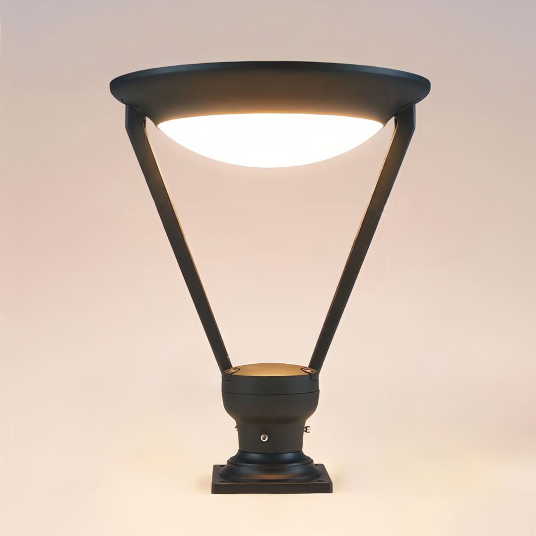 Vintage Outdoor Pillar Light — Die-Cast Aluminum, Solar / Hardwired, 50W, IP55, 3000K / 6000K, 16.54" × 20.87"