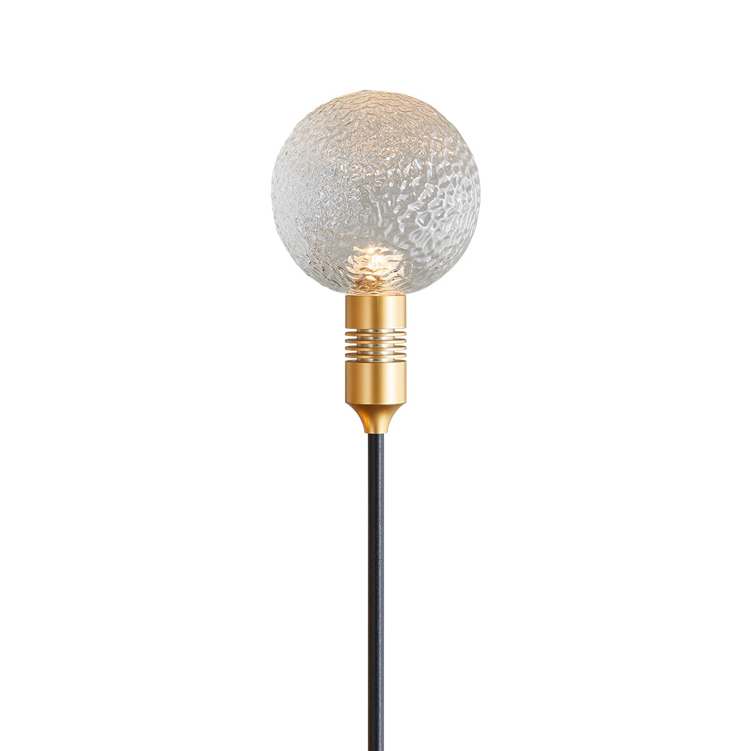 Reed-Shaped Glass Sphere Path Light — Aluminum, LED, IP65, 28"–55.5" Heights, Brown / Green / Clear